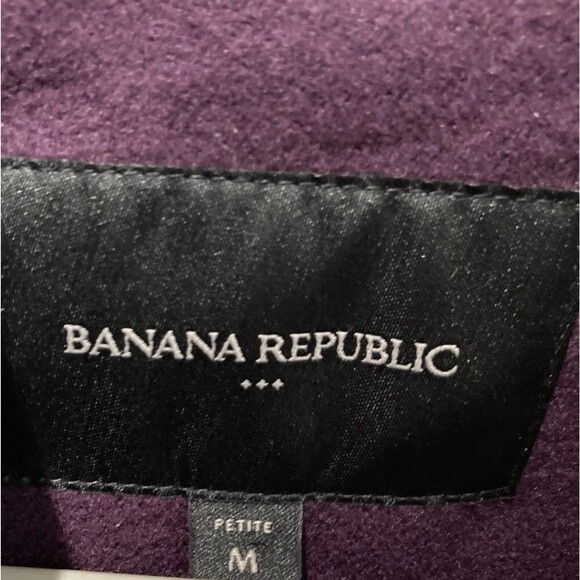 Banana Republic Classic Coat Pinot Noir Double Breasted Medium Petite NWT - Picture 7 of 15